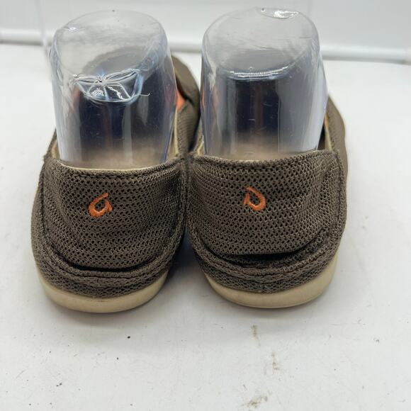 Olukai Shoes Womens 9 Waialua Mesh Brown Drop Heel Slip On Loafers - Picture 7 of 9